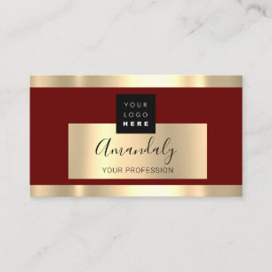 Professional Finance Investment Services Gold Logo Business Card