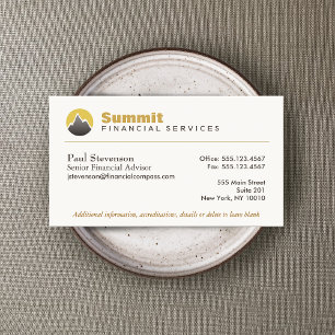 Professional Financial Advisor & Analyst Finance Business Card