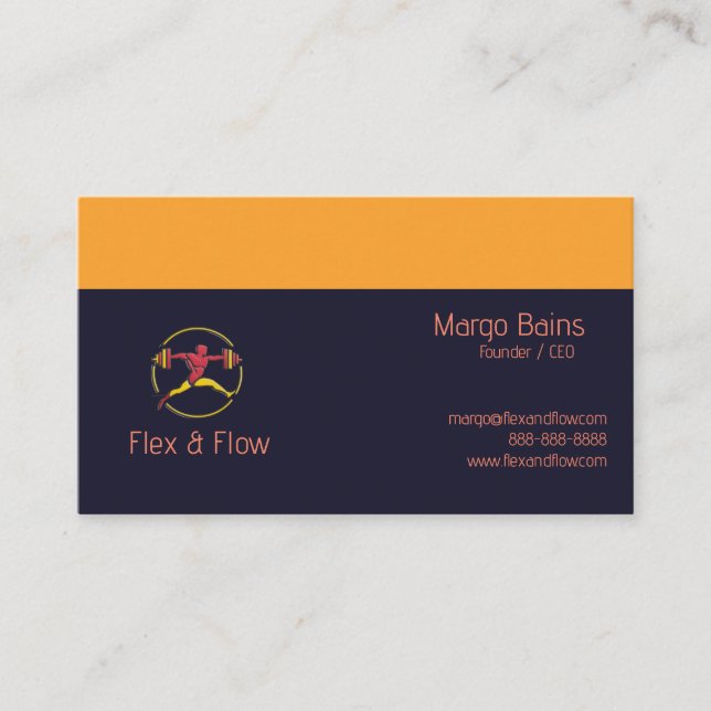 Professional Fitness  Business Card (Front)