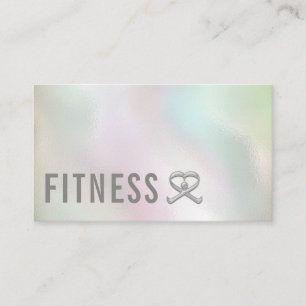 Professional fitness personal trainer logo business card