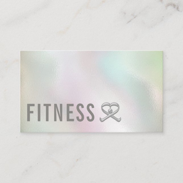 Professional fitness  personal trainer logo business card (Front)
