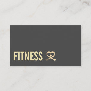 Professional fitness personal trainer logo business card