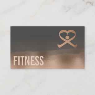 Professional fitness personal trainer logo business card