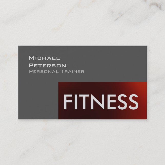 Professional Fitness Sport Business Card (Front)