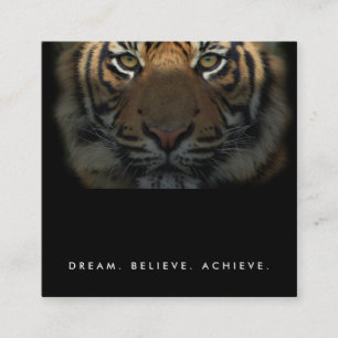 Professional Fitness Trainer Studio Elegant Luxury Square Business Card