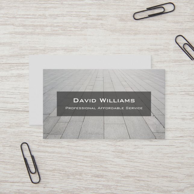 Professional Flooring and Tiler Business Card (Front/Back In Situ)