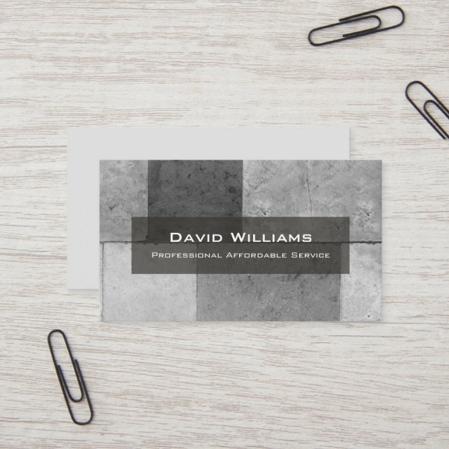 Professional Flooring and Tiler Business Card (Front/Back In Situ)
