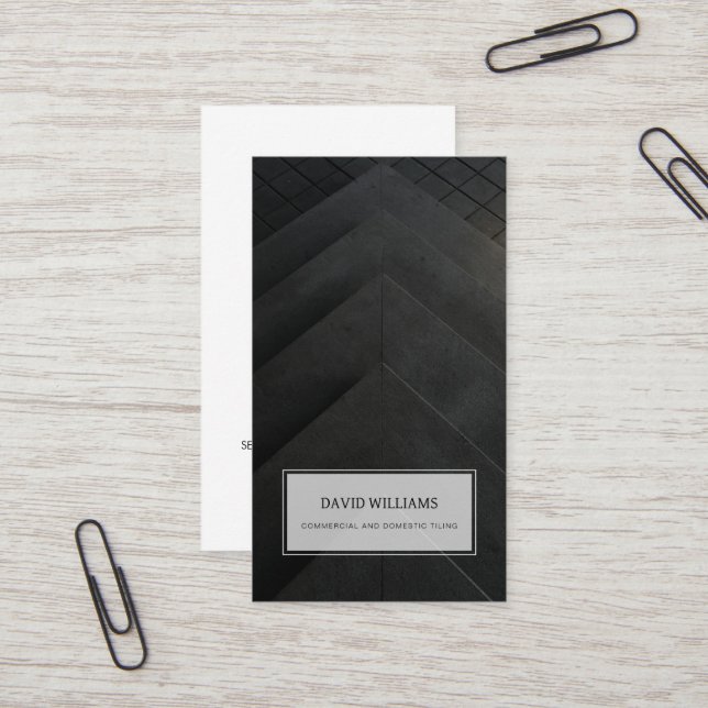 Professional Flooring and Tiler Business Card (Front/Back In Situ)