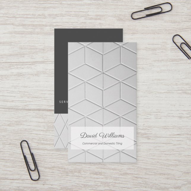 Professional Flooring and Tiler Business Card (Front/Back In Situ)