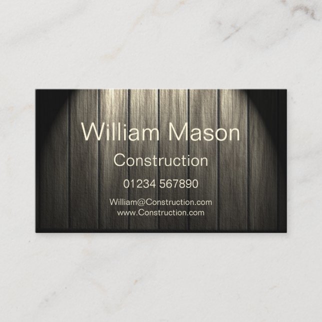 Professional Flooring / Carpenter Business Card (Front)