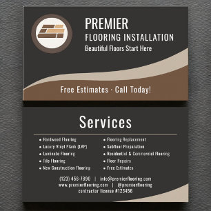 Professional Flooring Installation Company Business Card