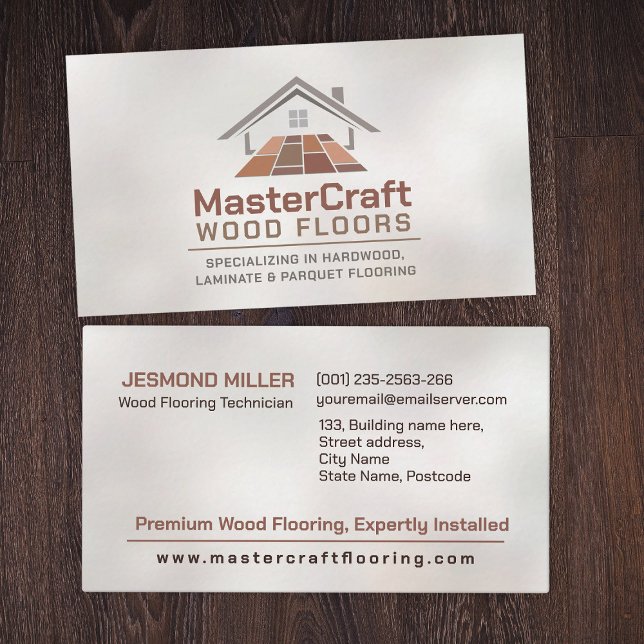 Professional Flooring Services -Floor installation Business Card (Creator Uploaded)