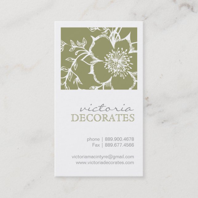 Professional Floral Business Card (Front)