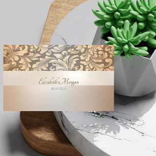 Professional Floral Swirls Business Card