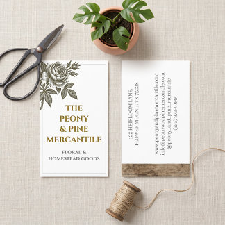 Professional Florist Plant Store Business Card