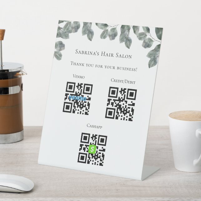 Professional Foliage Scan to Pay Business Sign (In SItu)