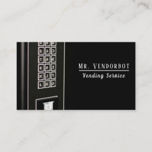 Professional Food Vending Machine Service Business Card