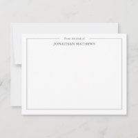 Professional From the desk of Square Border Grey