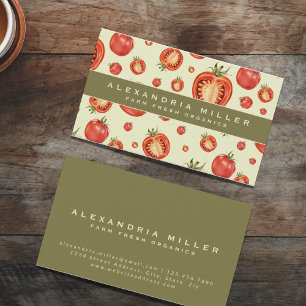 Professional Fruit and Vegetable   Red Tomatoes Business Card