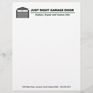 Professional Garage Door Service Custom Letterhead