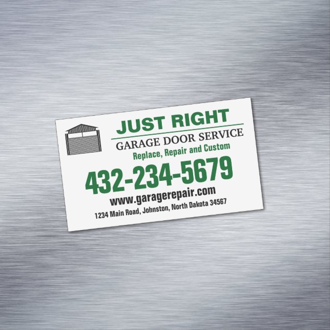 Professional Garage Door Service Magnetic Card (In Situ)