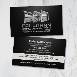 Professional Garage Door Services Technician Business Card