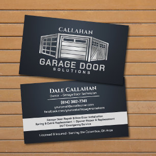 Professional Garage Door Services Technician Business Card