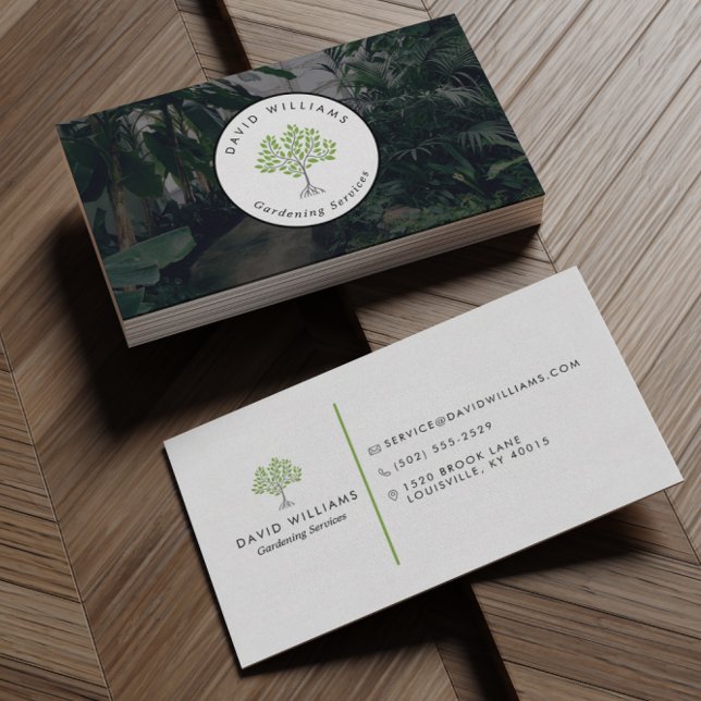 Professional Gardener Landscaping Tree Business Card (Creator Uploaded)