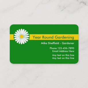 Professional Gardening Business Cards