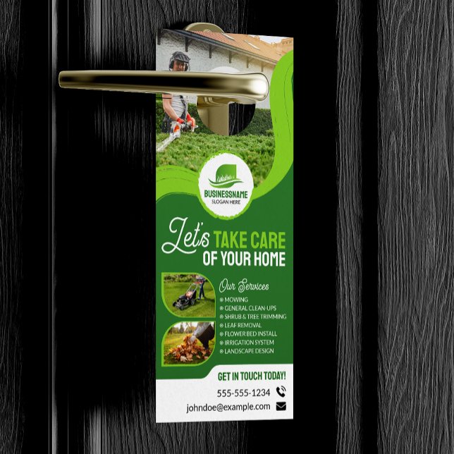 Professional Gardening Landscaping Lawn Care Mow Door Hanger (Creator Uploaded)