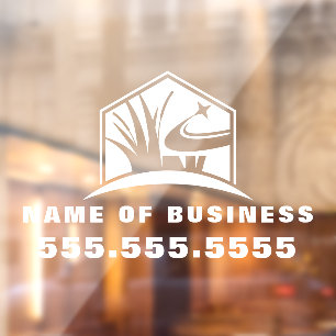 Professional Gardening Lawn Care Landscaping Window Cling