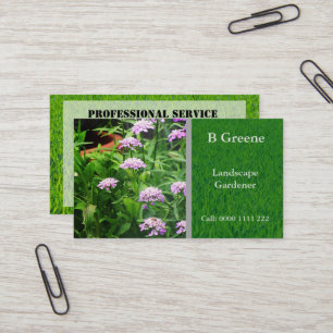 Professional Gardening Service Business Card
