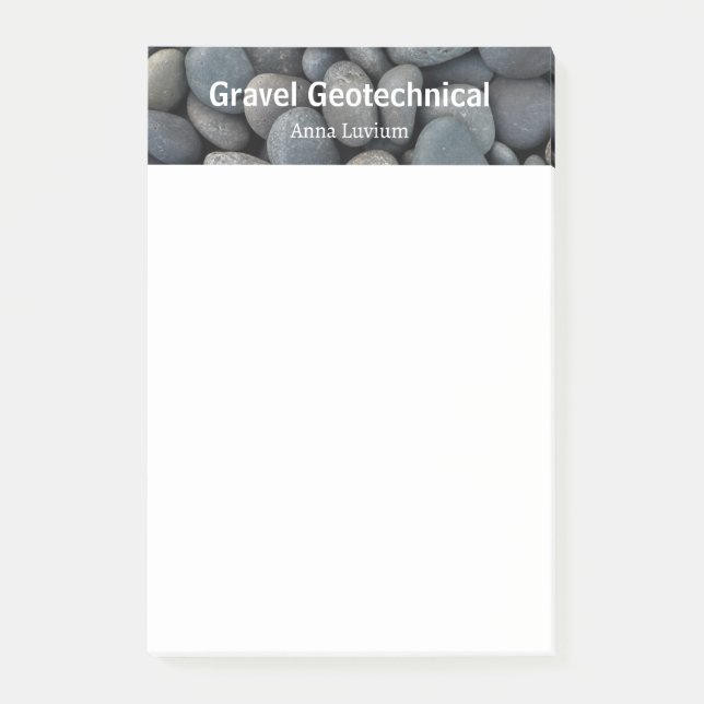 Professional Geologic Consulting Gravel Post-it Notes (Front)