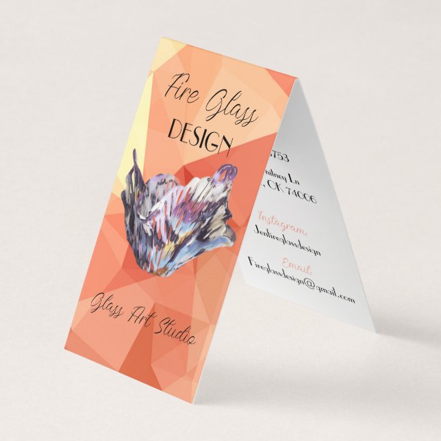 Professional geometric vertical business cards (Front)