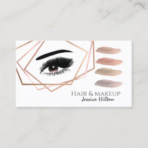 Professional geometrical makeup eye brush strokes business card