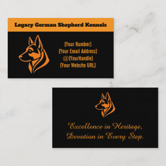 Professional German Shepherd Kennel Business Card 