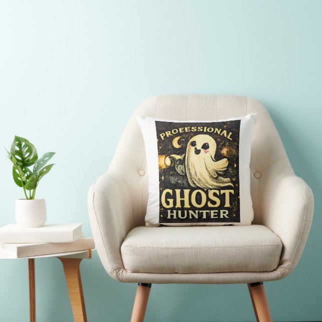 Professional Ghost Hunter Funny Halloween  Cushion (Chair)
