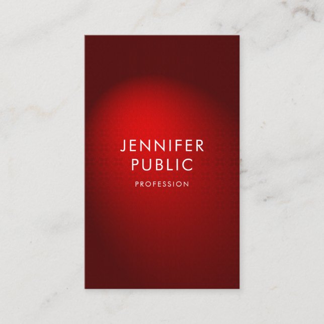 Professional Glamourous Design Modern Trendy Plain Business Card (Front)