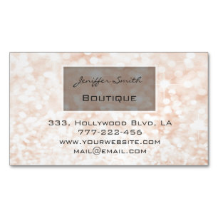 Professional glamourous elegant chic glittery Magnetic business card