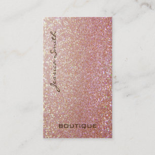 Professional glamourous elegant glittery business card