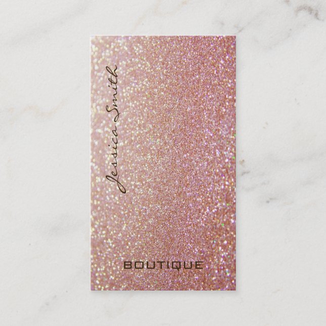 Professional glamourous elegant glittery business card (Front)