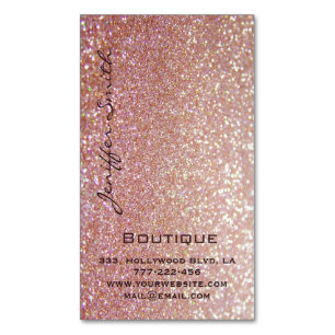 Professional glamourous elegant glittery Magnetic business card