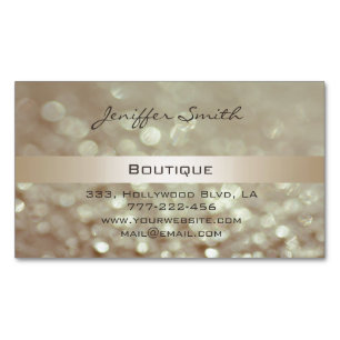 Professional glamourous elegant modern plain bokeh Magnetic business card