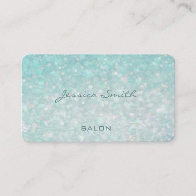 Professional glamourous modern elegant plain bokeh business card (Front)