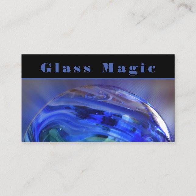 Professional Glassblower Gaffer Glass Smith Business Card (Front)