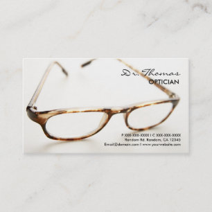 Professional glasses Optician business cards