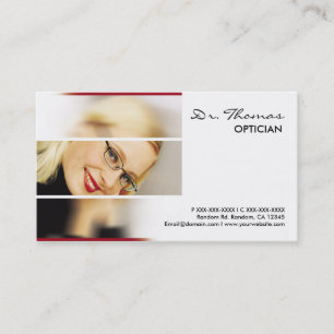 Professional glasses Optician business cards