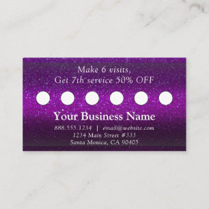 Professional Glitter Trendy Modern Elegant Salon Appointment Card