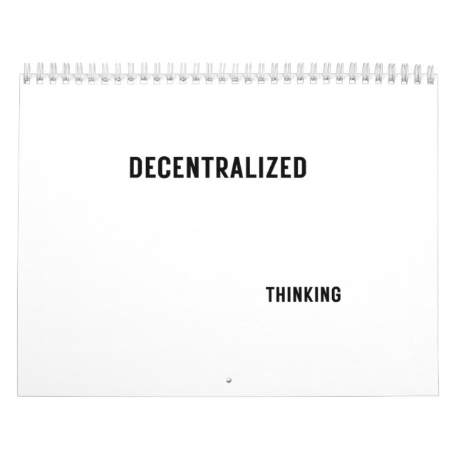 Professional Goal Planning Decentralized Thinking  Calendar (Cover)