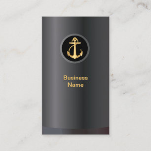 Professional Gold Anchor Business Card